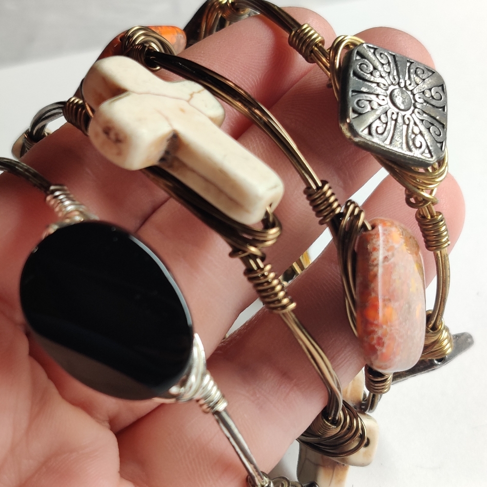 Four Natural Stone Bracelet/Bangles